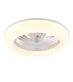 Illuminazione Per Interno- Ventilatore da soffito con led "mora" bianco ø45 cm 13w