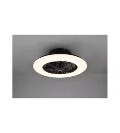 Illuminazione Per Interno|Ventilatore da soffitto "stralsund" nero con led incluso ø50 cm, 30w