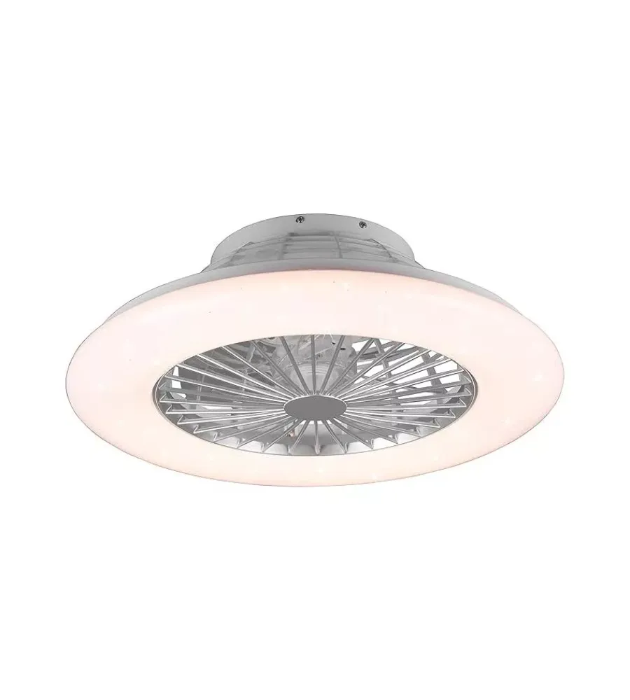 Illuminazione Per Interno- Ventilatore da soffitto "stralsund" bianco con led rgb ø50 cm, 30w