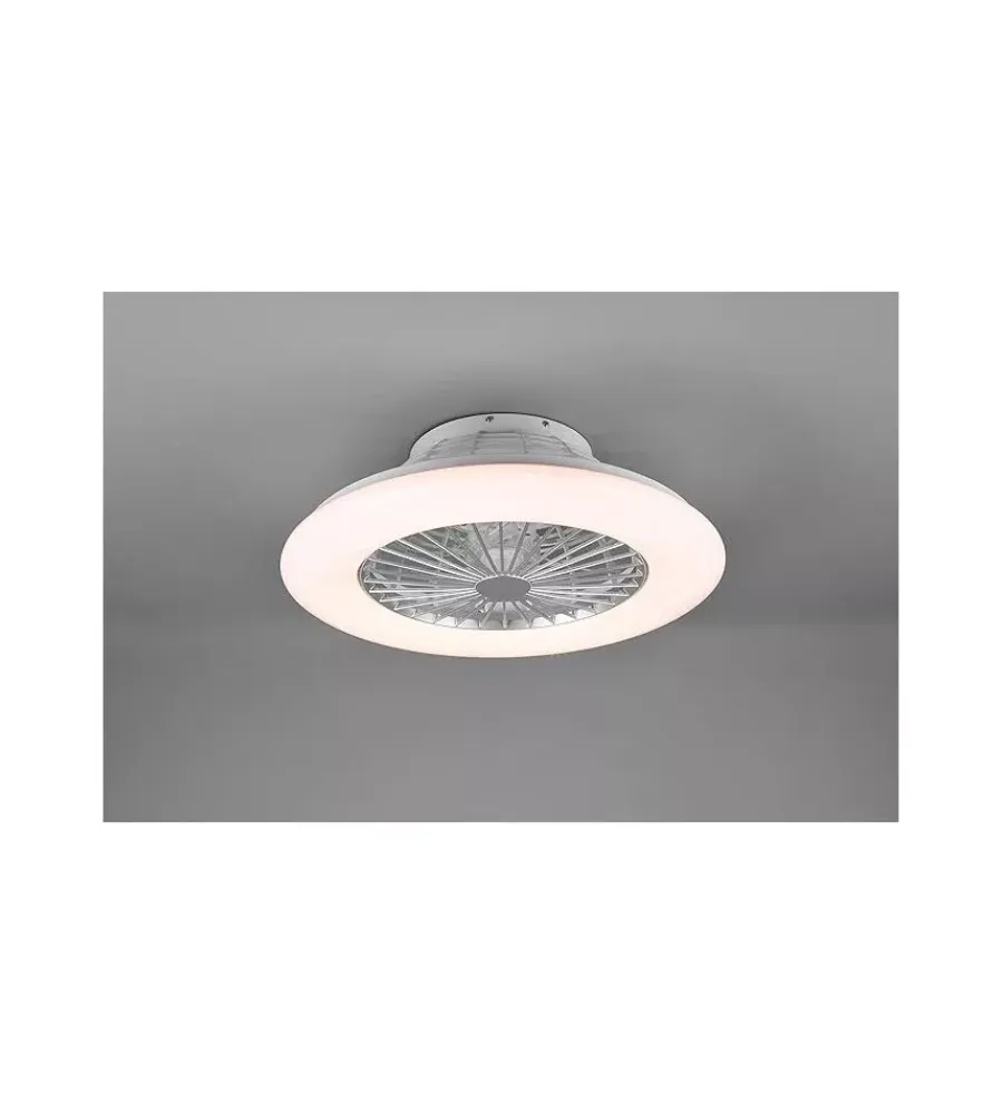 Illuminazione Per Interno- Ventilatore da soffitto "stralsund" bianco con led rgb ø50 cm, 30w