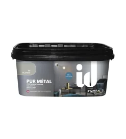 Pitture Decorative-Initiatives Decoration Vernice metallica lavabile  "pure platine" colore platino- 2 lt