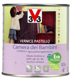 V33 Flatting E Vernici Legno|Vernice per legno - vernice pastello camera dei bambini - tutto dolce - 0,5 litri