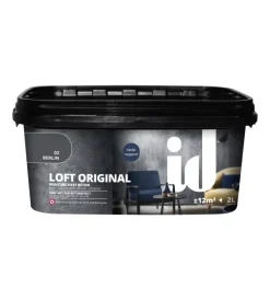 Pitture Decorative-Initiatives Decoration Vernice pittura decorativa loft original effetto cemento, colore nero - 2 lt