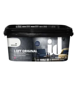 Hot Vernice pittura decorativa loft original effetto cemento, colore bianco grigio - 2 lt Pitture Decorative