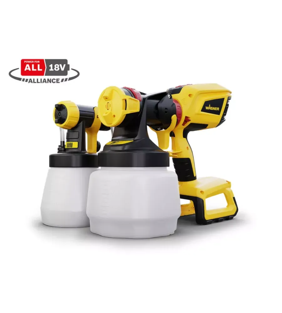 Wagner Pistole Per Verniciatura|Verniciatore a spruzzo a batteria "flexio w 600" 18 v solo corpo macchina