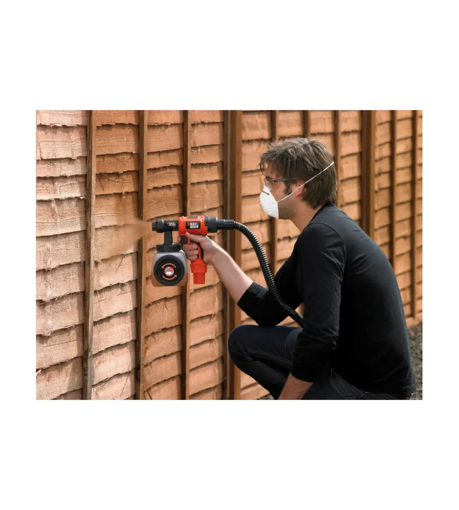 Pistole Per Verniciatura-Black+Decker Verniciatore a spruzzo elettrico black&decker "hvlp400" 450 w
