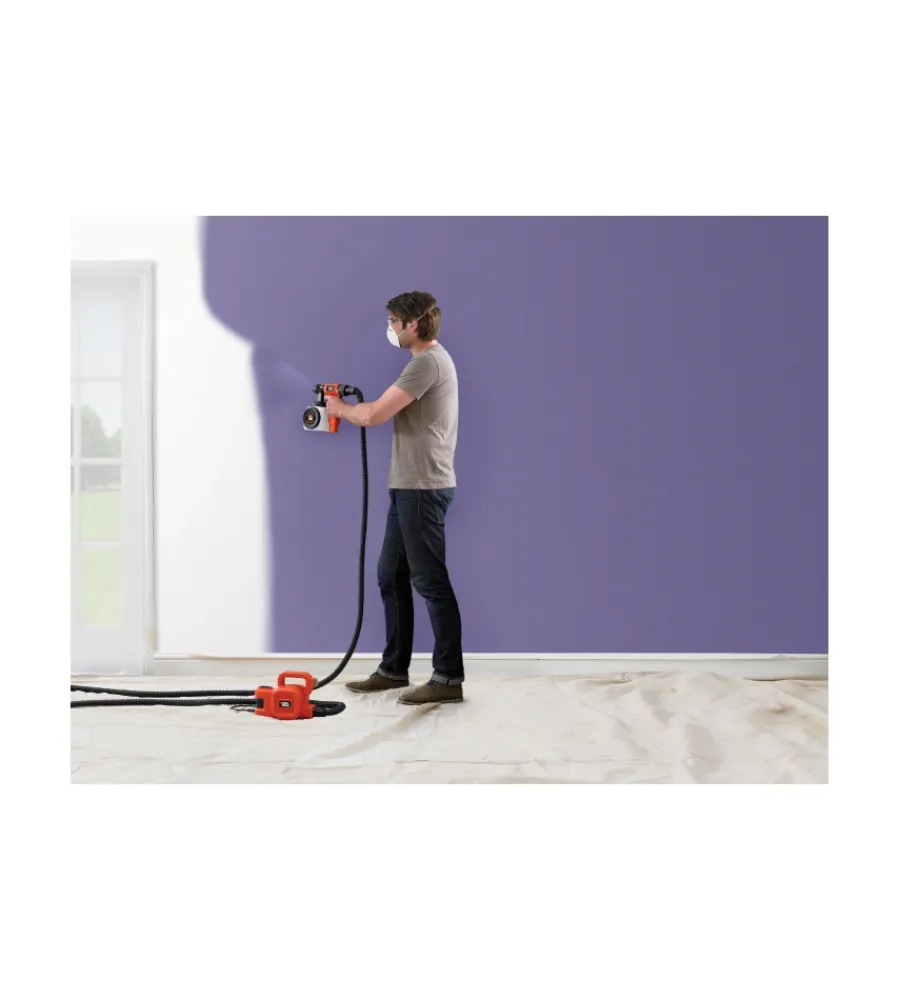 Pistole Per Verniciatura-Black+Decker Verniciatore a spruzzo elettrico black&decker "hvlp400" 450 w