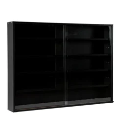 Online Vetrinetta espositore per collezionismo nero con ante in vetro temperato 80x11x60 cm Vetrine E Vetrinette
