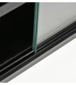 Online Vetrinetta espositore per collezionismo nero con ante in vetro temperato 80x11x60 cm Vetrine E Vetrinette
