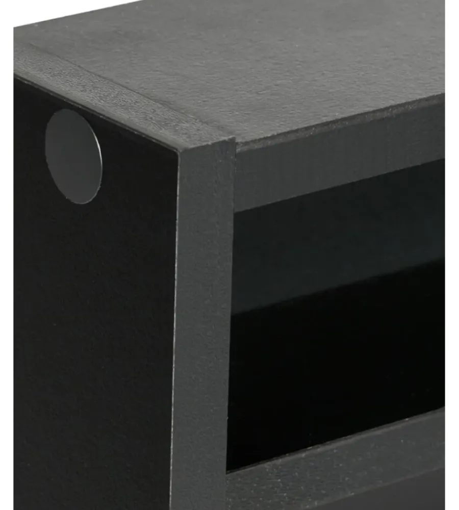 Online Vetrinetta espositore per collezionismo nero con ante in vetro temperato 80x11x60 cm Vetrine E Vetrinette