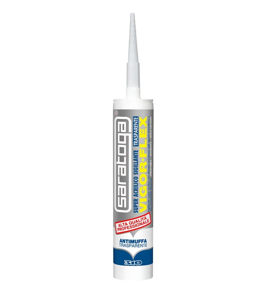 Siliconi E Sigillanti-Saratoga "vigor flex" super acrilico sigillante trasparente 310 ml - .