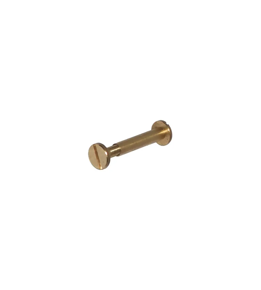 Ferramenta Per Mobili E Infissi- Viti a cannocchiale - m5 x 60 mm. - ottone lucido - 4 pz.