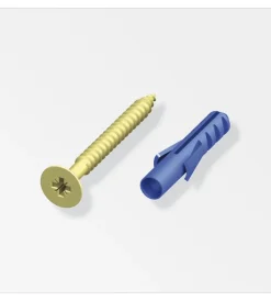 Ferramenta Per Mobili E Infissi-Alfer aluminium Viti 3x30 ottonato e tasselli  10 pz  ss