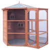 Gabbie Per Uccelli-Habrita Voliera esagonale da esterno in legno "po h 23" 235x235x238 cm
