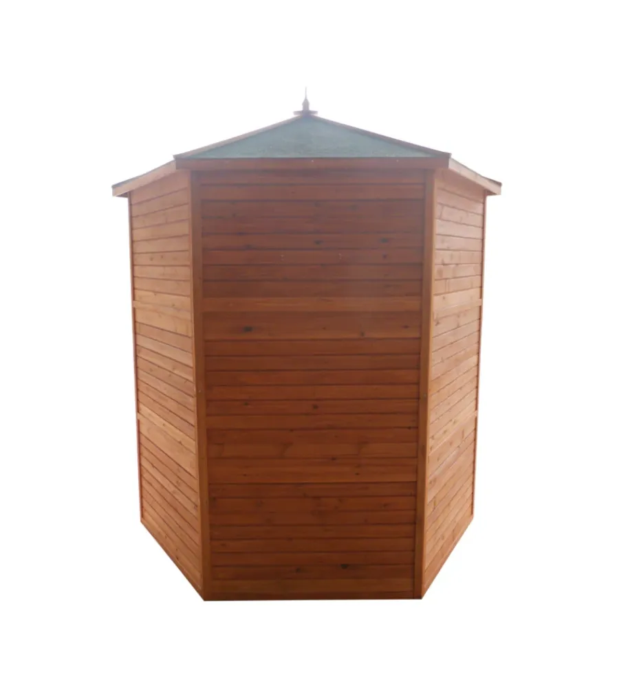 Gabbie Per Uccelli-Habrita Voliera esagonale da esterno in legno "po h 23" 235x235x238 cm