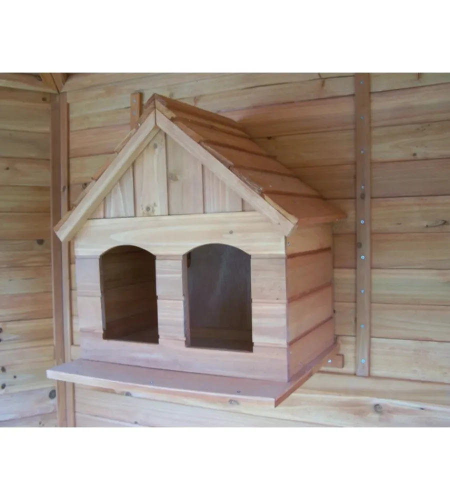 Gabbie Per Uccelli-Habrita Voliera esagonale da esterno in legno "po h 23" 235x235x238 cm