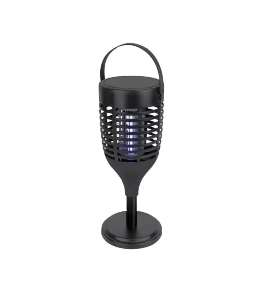 New Zanzariera elettrica solare ricaricabile vtac nero 1,3w Illuminazione Per Esterno