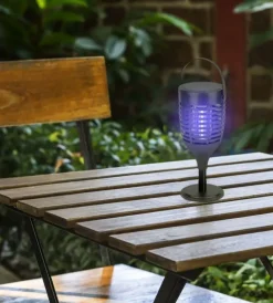 New Zanzariera elettrica solare ricaricabile vtac nero 1,3w Illuminazione Per Esterno