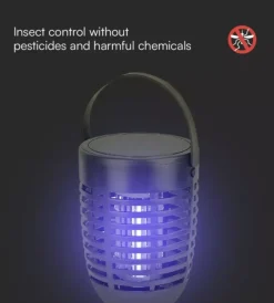 New Zanzariera elettrica solare ricaricabile vtac nero 1,3w Illuminazione Per Esterno