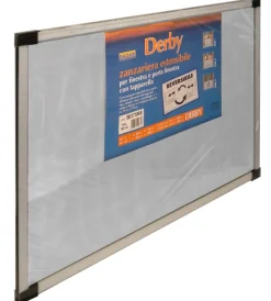 Tessile D'Arredo- Zanzariera estensibile "derby" argento 100x70 cm