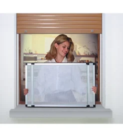 Tessile D'Arredo- Zanzariera estensibile "derby" bianco 70x50 cm