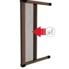 Tessile D'Arredo- Zanzariera orizzontale per porta finestra con frizione "roto" marrone 160x250 cm
