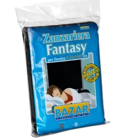 Outlet Zanzariera per finestra "fantasy" nera in velcro 150x180 cm Tessile D'Arredo