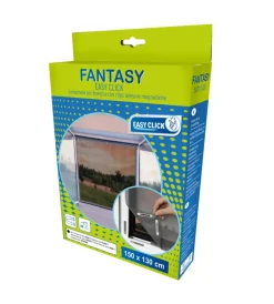 Tessile D'Arredo- Zanzariera per finestra "fantasy" nera con magneti easy click 130x150 cm