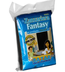 Tessile D'Arredo|Zanzariera per portafinestra "fantasy" nero in velcro 150x250 cm