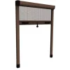 Tessile D'Arredo|Zanzariera verticale avvolgibile "roto" marrone 120x170 cm