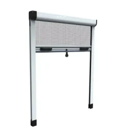 Tessile D'Arredo- Zanzariera verticale avvolgibile "roto" bianco 140x170 cm