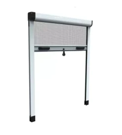 Tessile D'Arredo- Zanzariera verticale avvolgibile "roto" bianco 100x170 cm